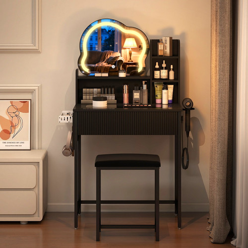 Led lighted dressing table - led,