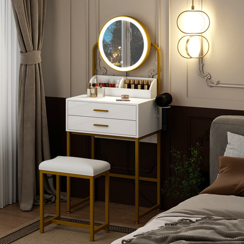 Modern dressing table with led - dressing,