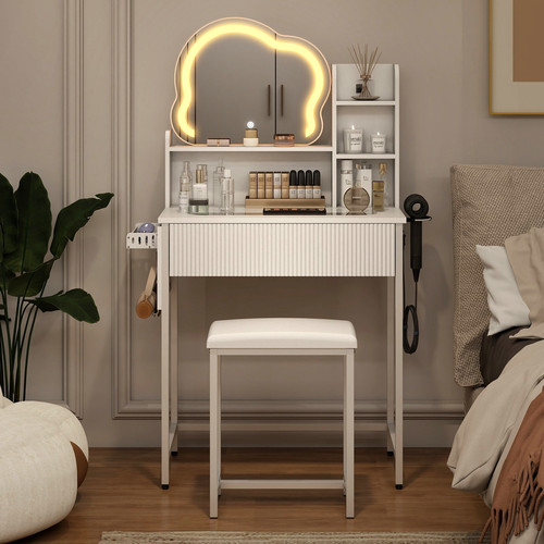 Led lighted dressing - lighted, table